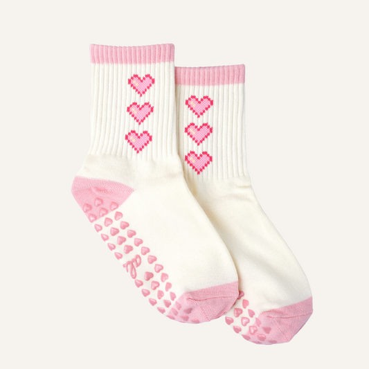LAUVIE Grip Socks in Pink