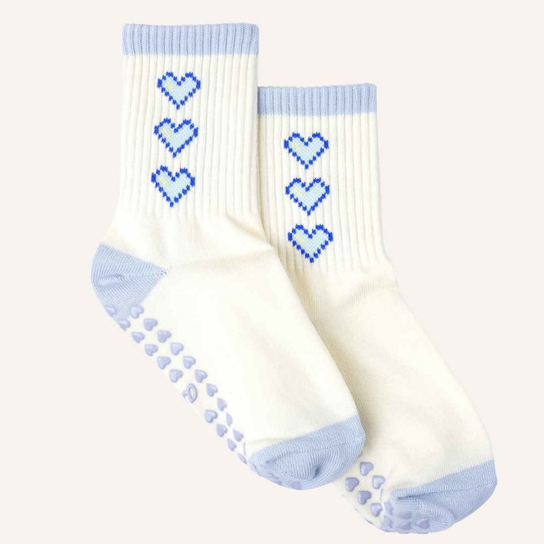 LAUVIE Grip Socks in Blue