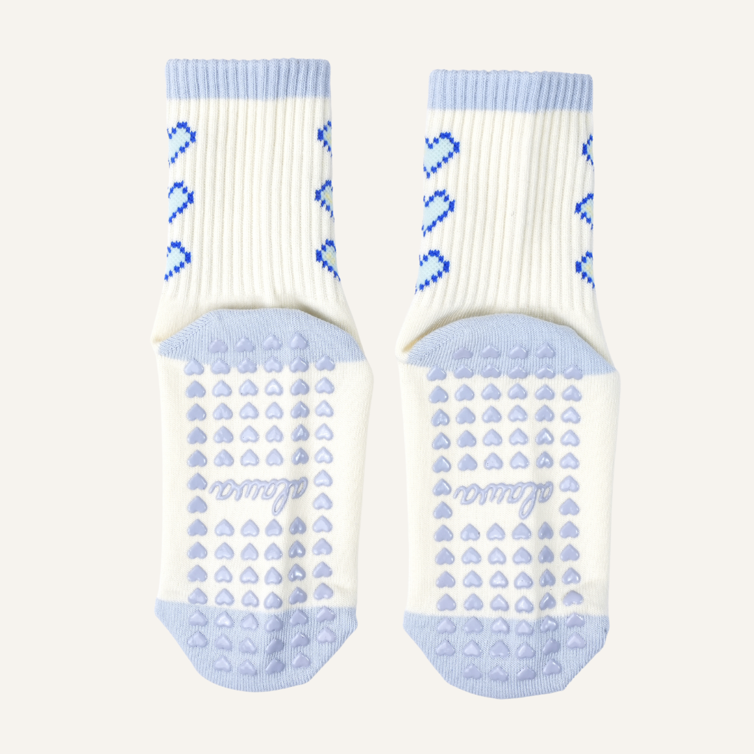 LAUVIE Grip Socks in Blue