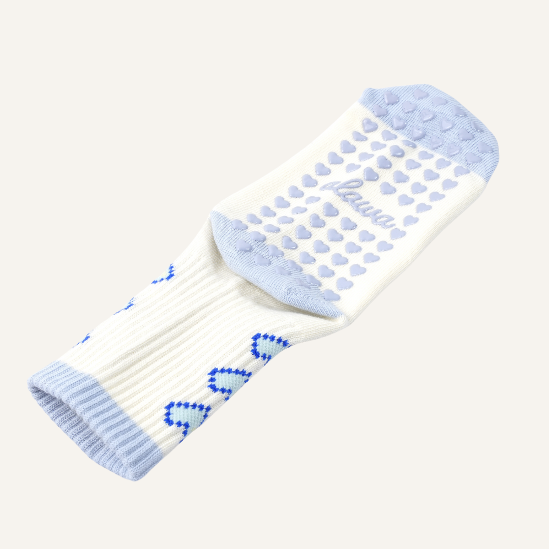 LAUVIE Grip Socks in Blue