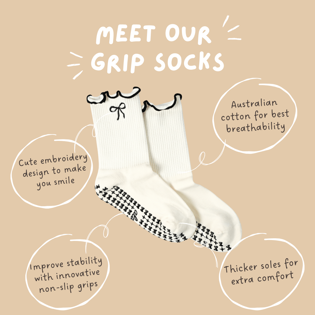 KATIE Grip Socks in Black